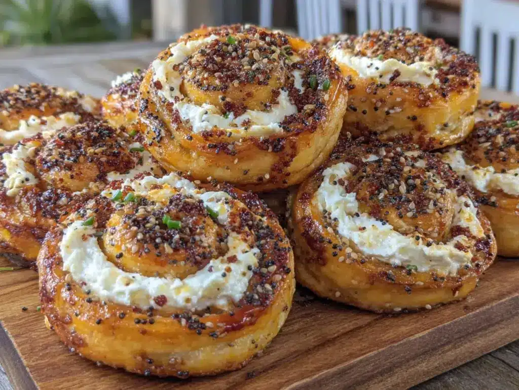 everything bagel pinwheels - featured image