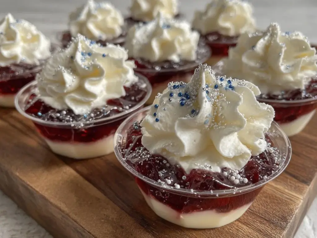 festive patriotic jello shots - featured image