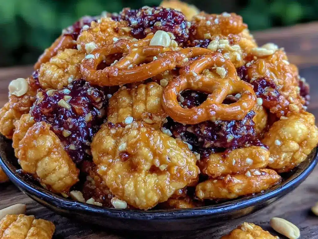 flavorful monster munch snack mix - featured image