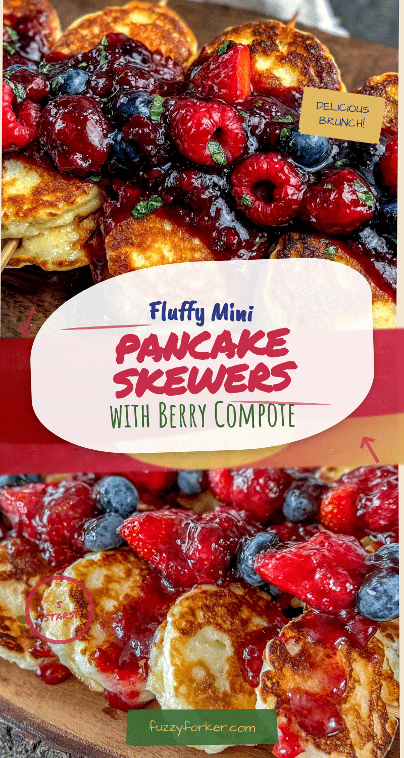 fluffy mini pancake skewers recipe