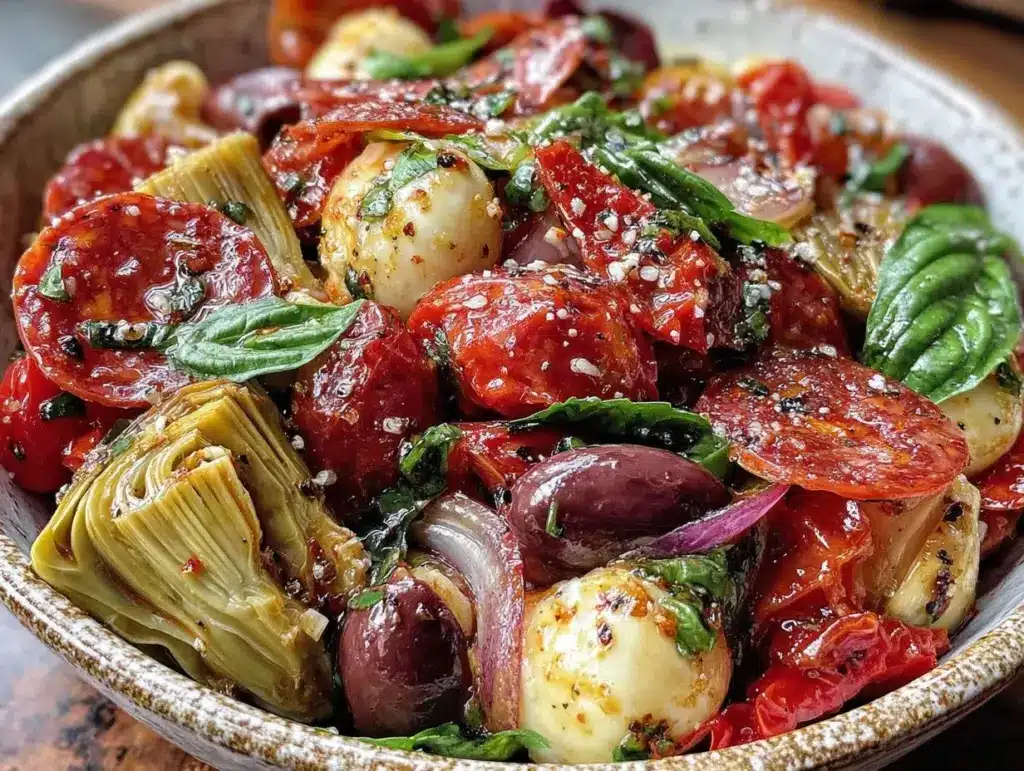 fresh antipasto salad - featured image