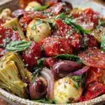 fresh antipasto salad - featured image