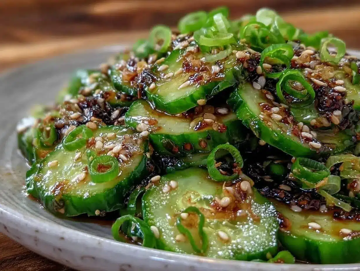 fresh asian cucumber salad preparation steps