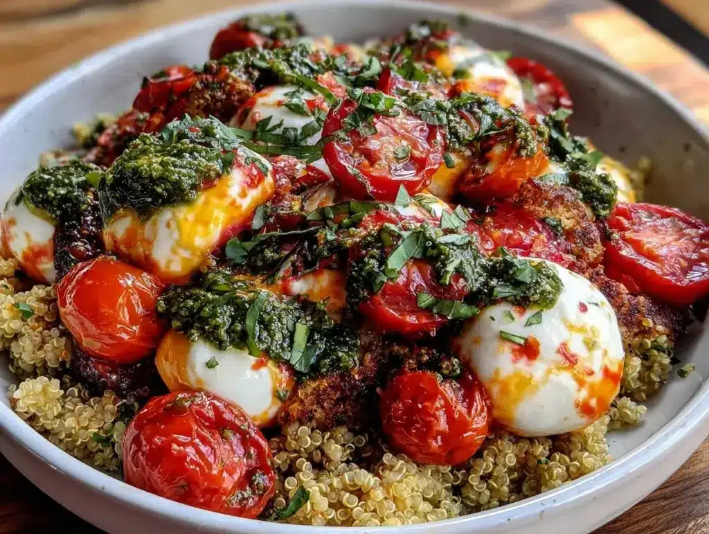 Fresh Caprese Quinoa Bowl - featured image