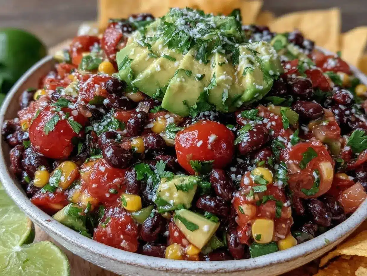 fresh creamy cowboy caviar preparation steps