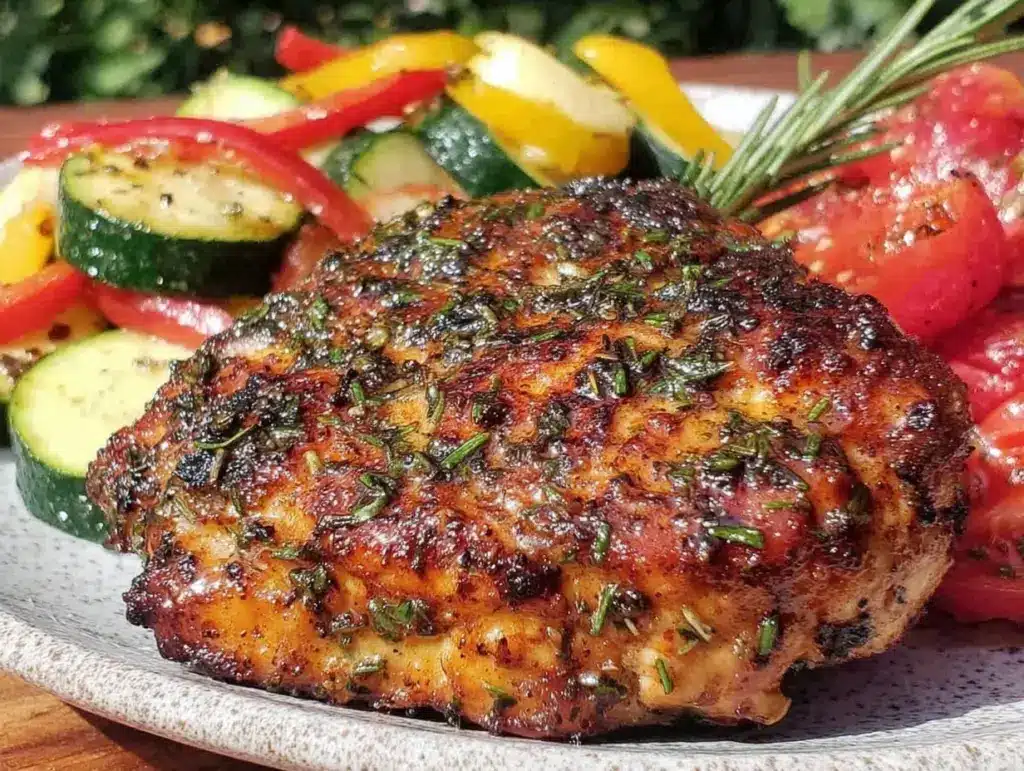 fresh lemon herb grilled chicken - featured image