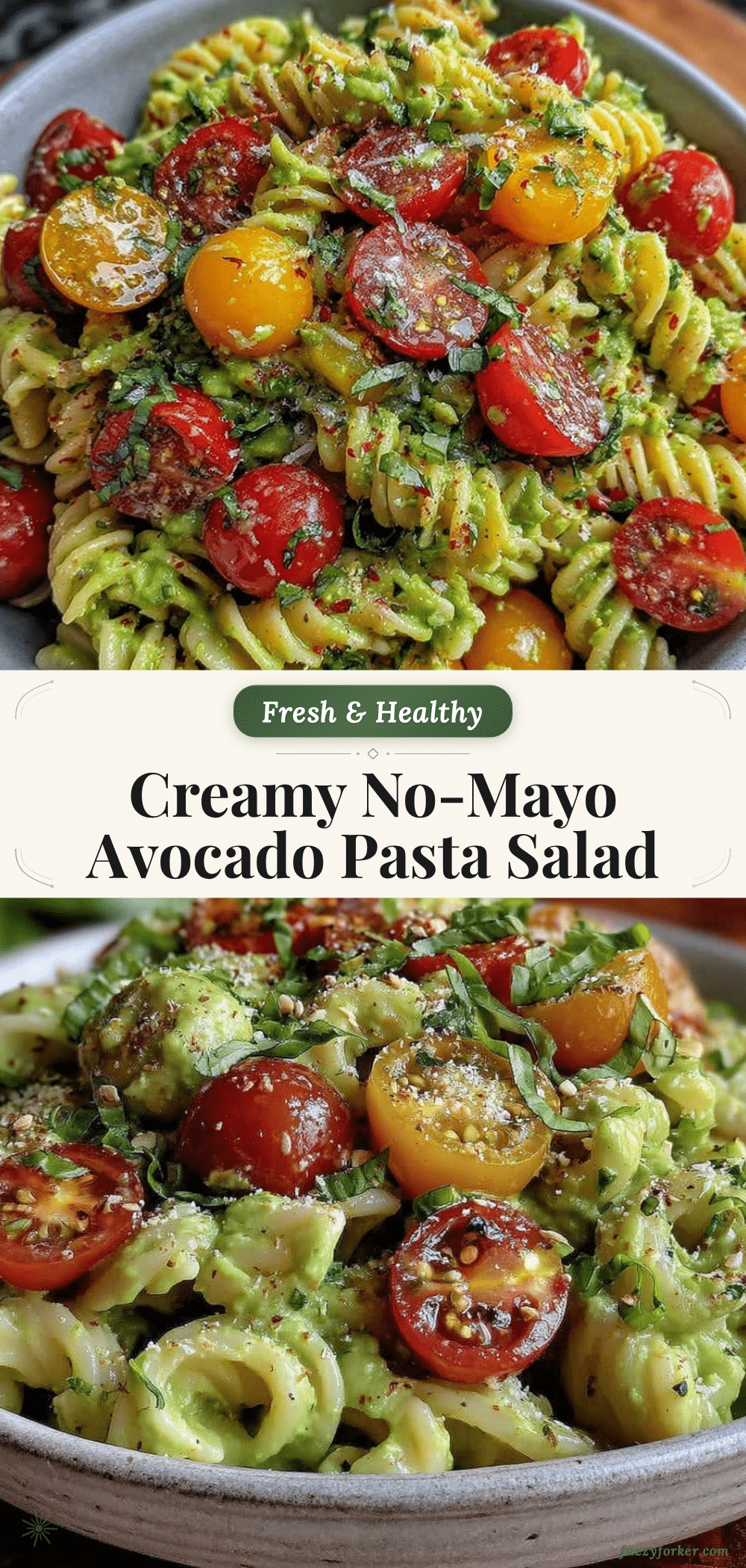 fresh no-mayo avocado pasta salad recipe