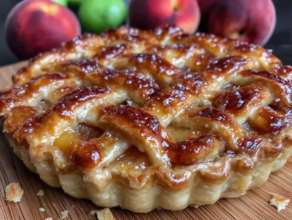 fresh peach pie recipe - featured image