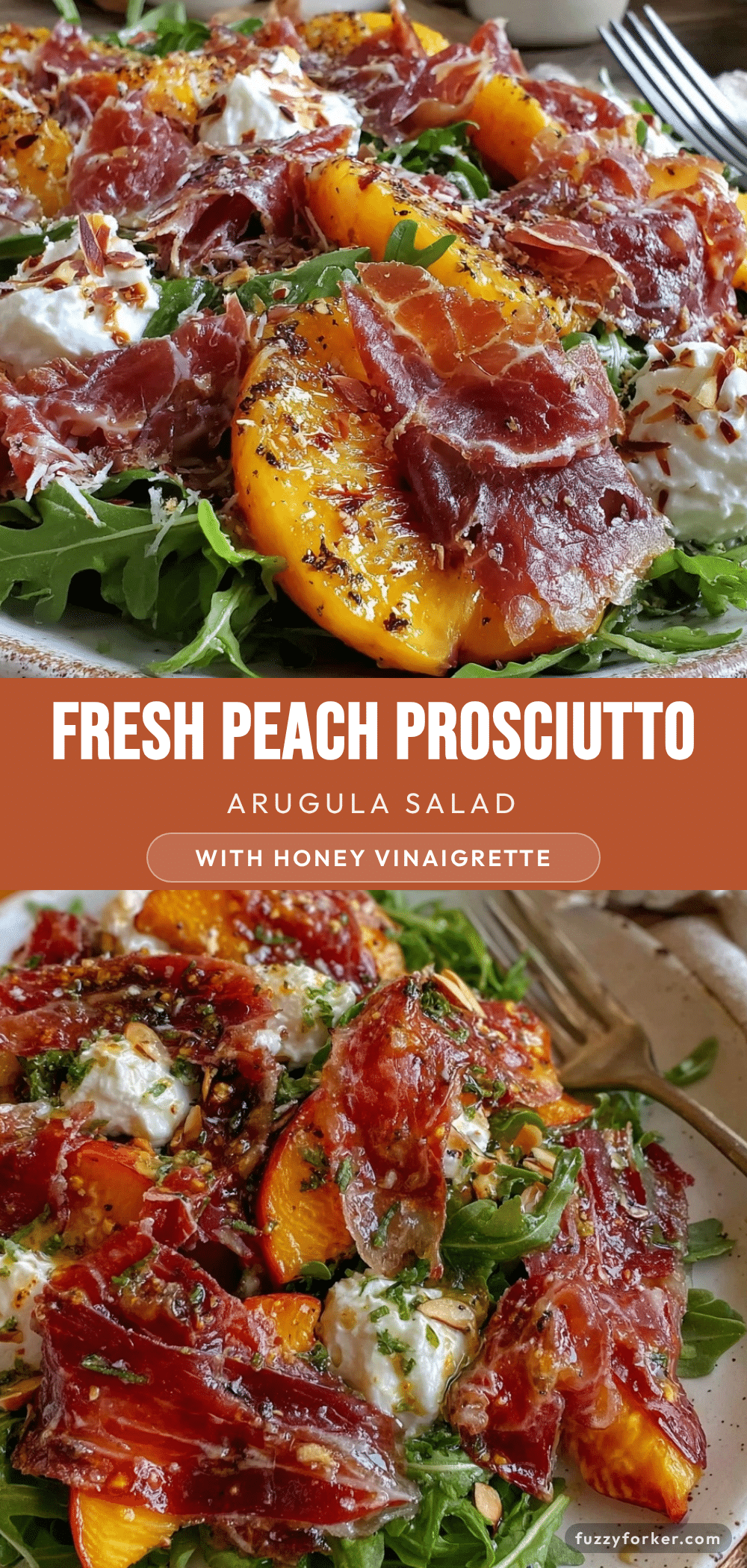 fresh peach prosciutto arugula salad recipe