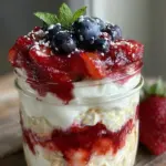 Fresh Red White and Blue Overnight Oats Parfait - featured image