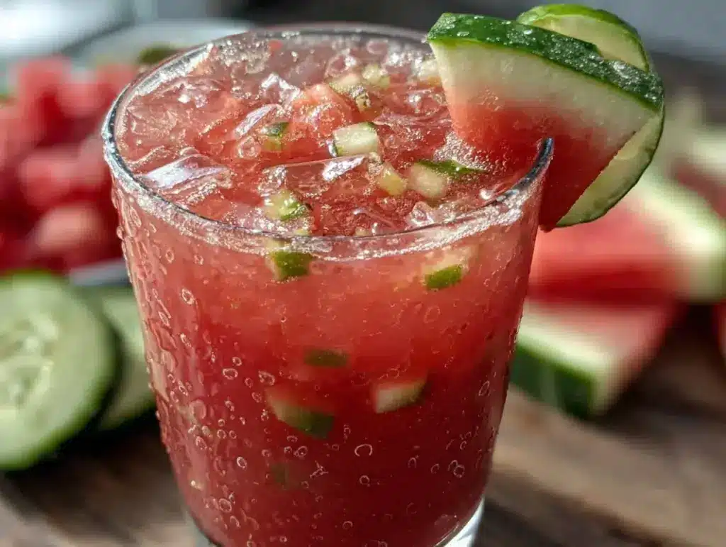 fresh watermelon cucumber agua fresca - featured image