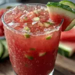 fresh watermelon cucumber agua fresca - featured image