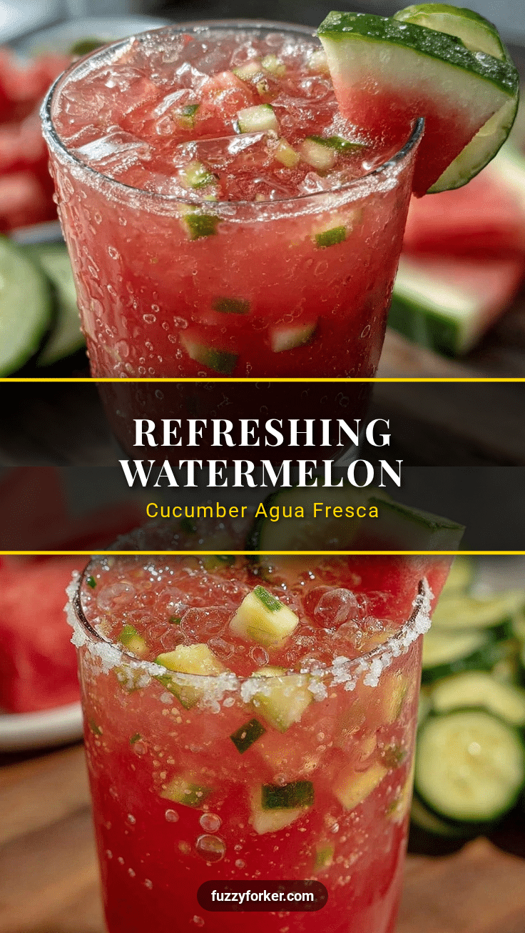 fresh watermelon cucumber agua fresca recipe