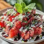fresh watermelon feta salad - featured image