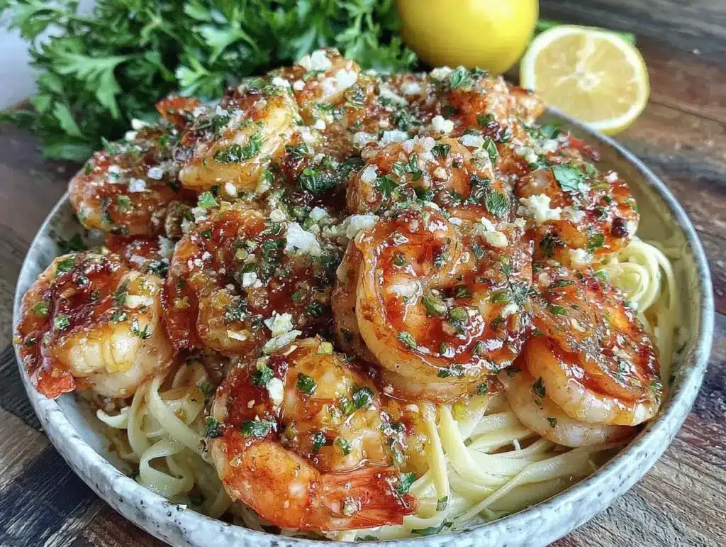 garlic butter shrimp scampi - featured image