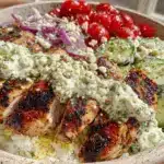 grilled chicken greek bowls - featured image