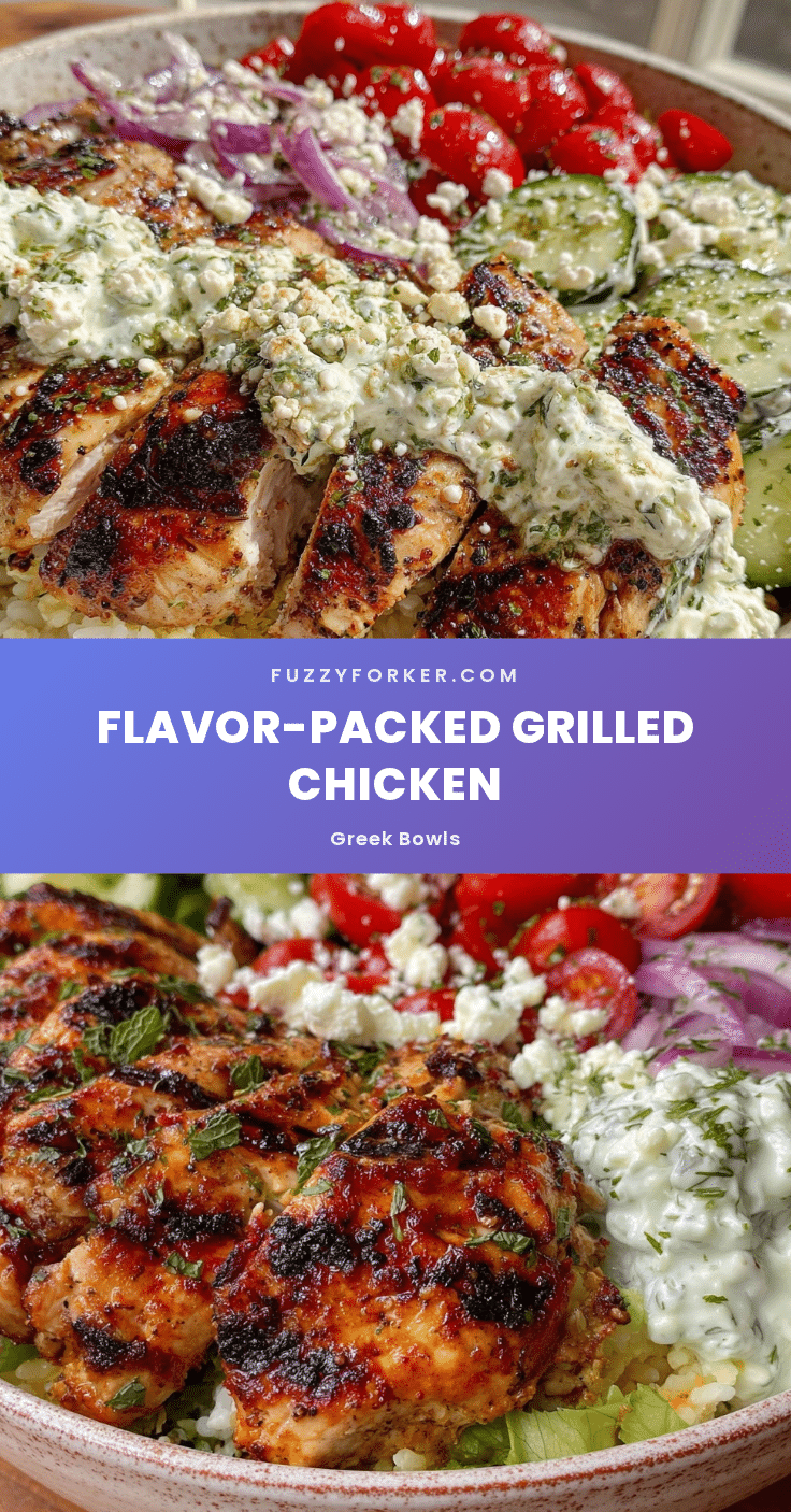 grilled chicken greek bowls recipe