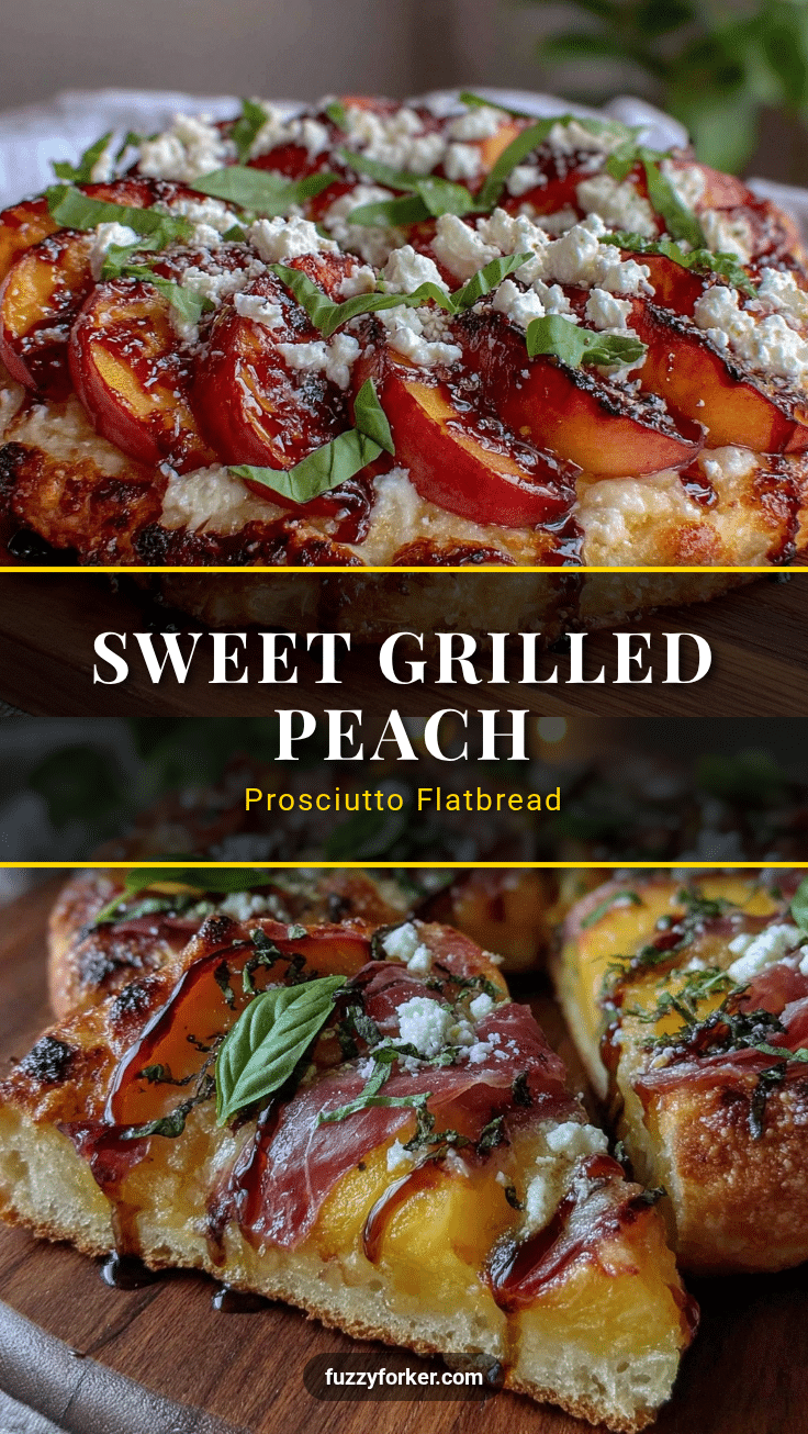 grilled peach and prosciutto flatbread pizza recipe