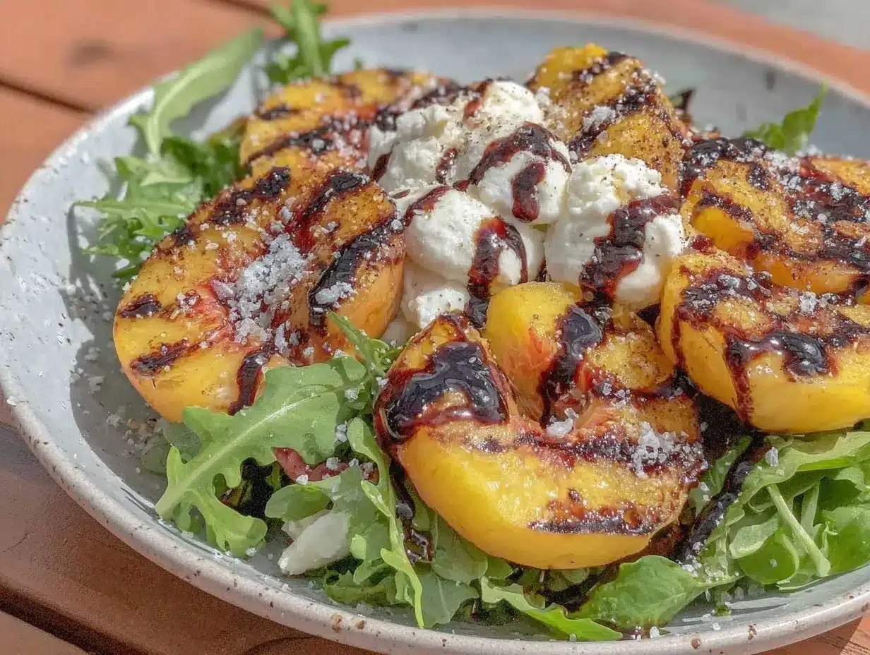 grilled peach salad preparation steps