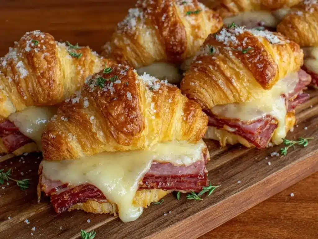 ham and cheese croissant sliders - featured image