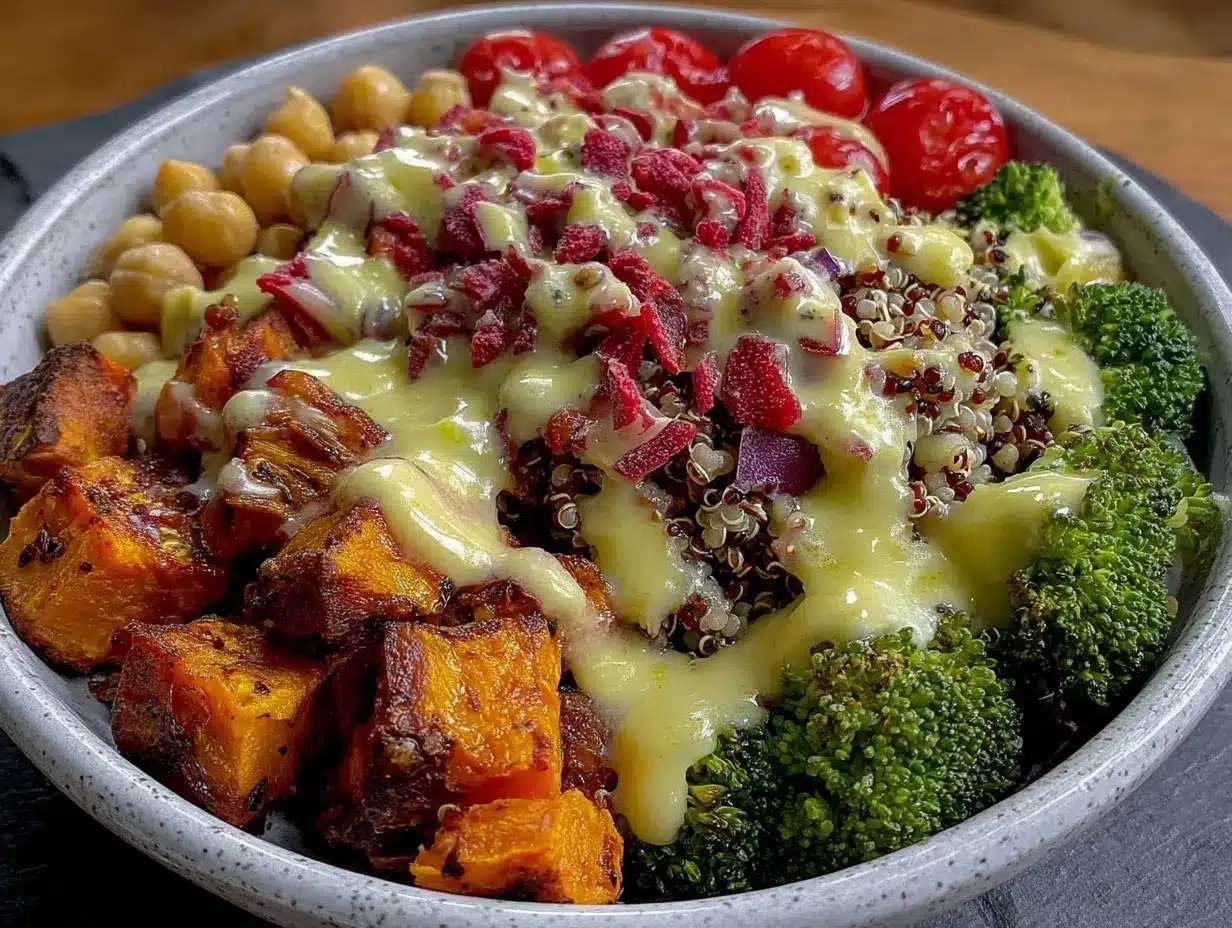 healthy simple Buddha bowl preparation steps