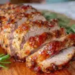 honey garlic slow cooker pork tenderloin - featured image