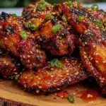 honey sriracha grilled chicken wings - featured image