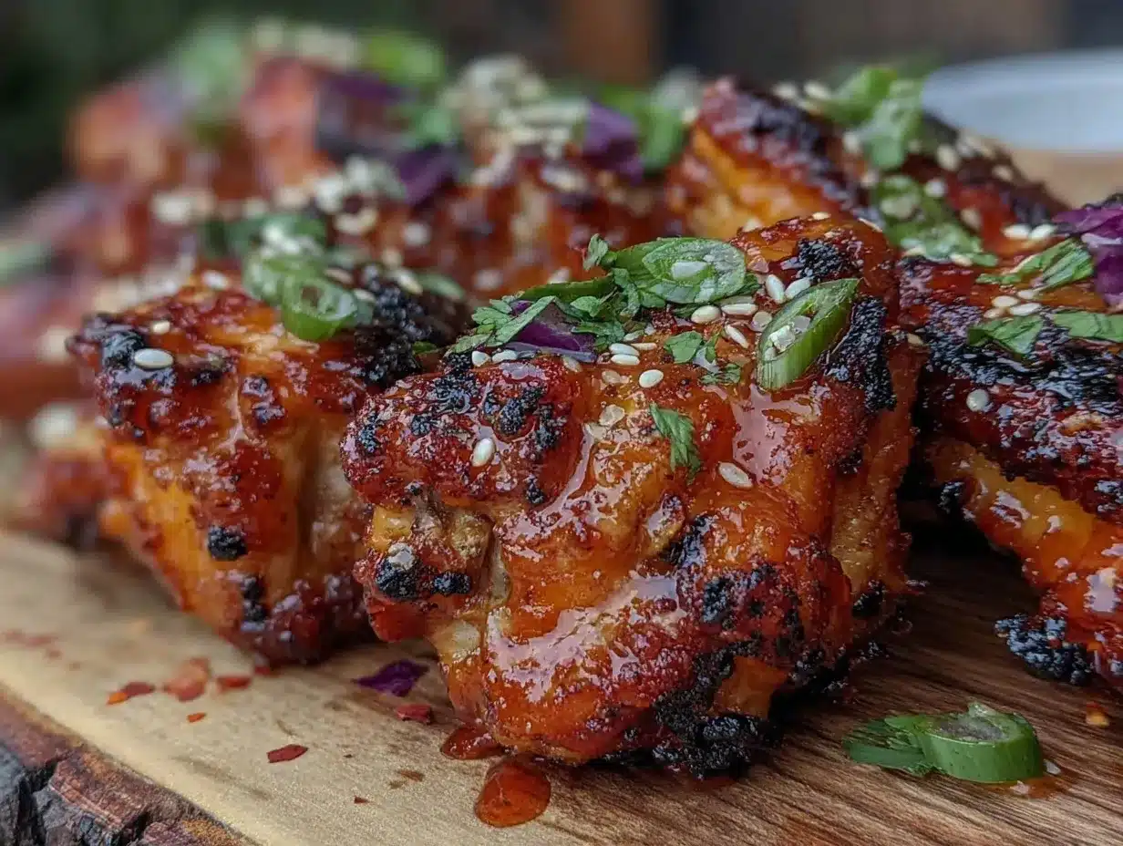 honey sriracha grilled chicken wings preparation steps