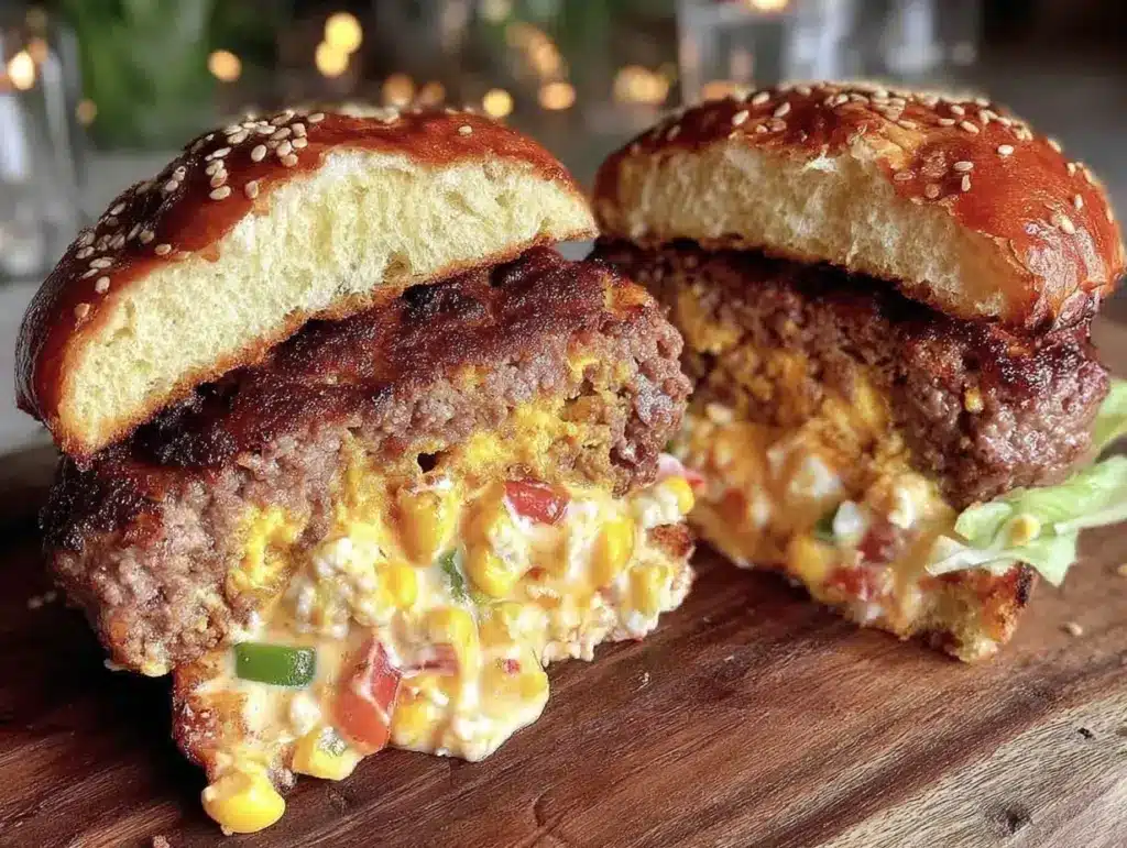 jalapeño popper stuffed burgers - featured image
