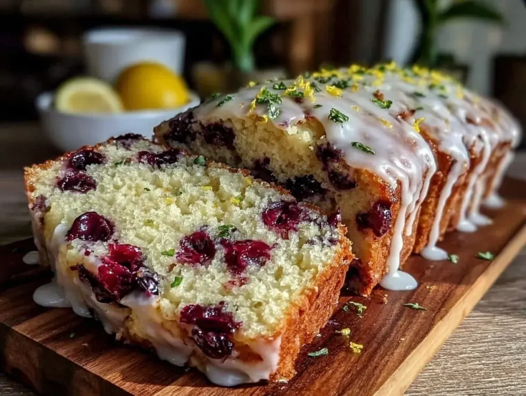 lemon blueberry zucchini bread - featured image
