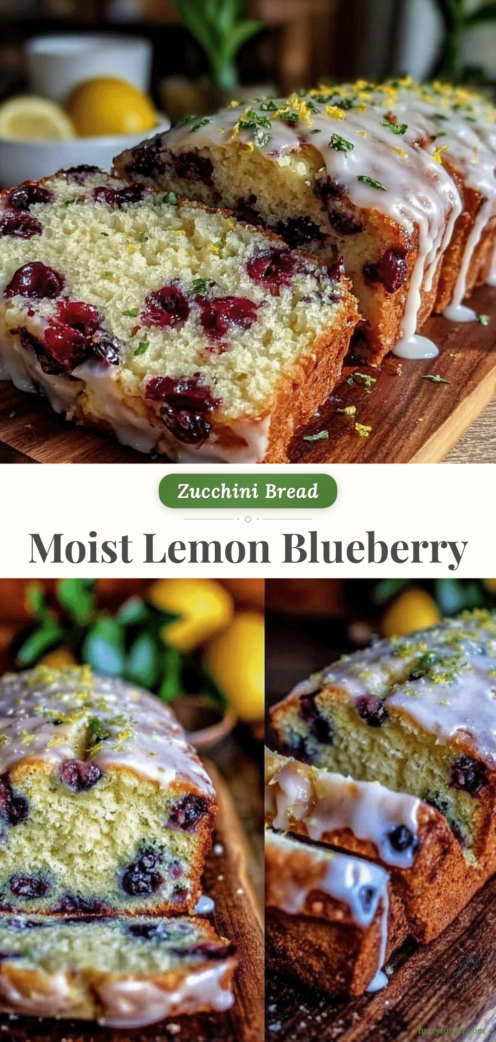 lemon blueberry zucchini bread recipe
