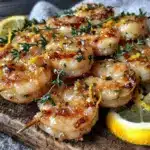 lemon herb shrimp skewers - featured image
