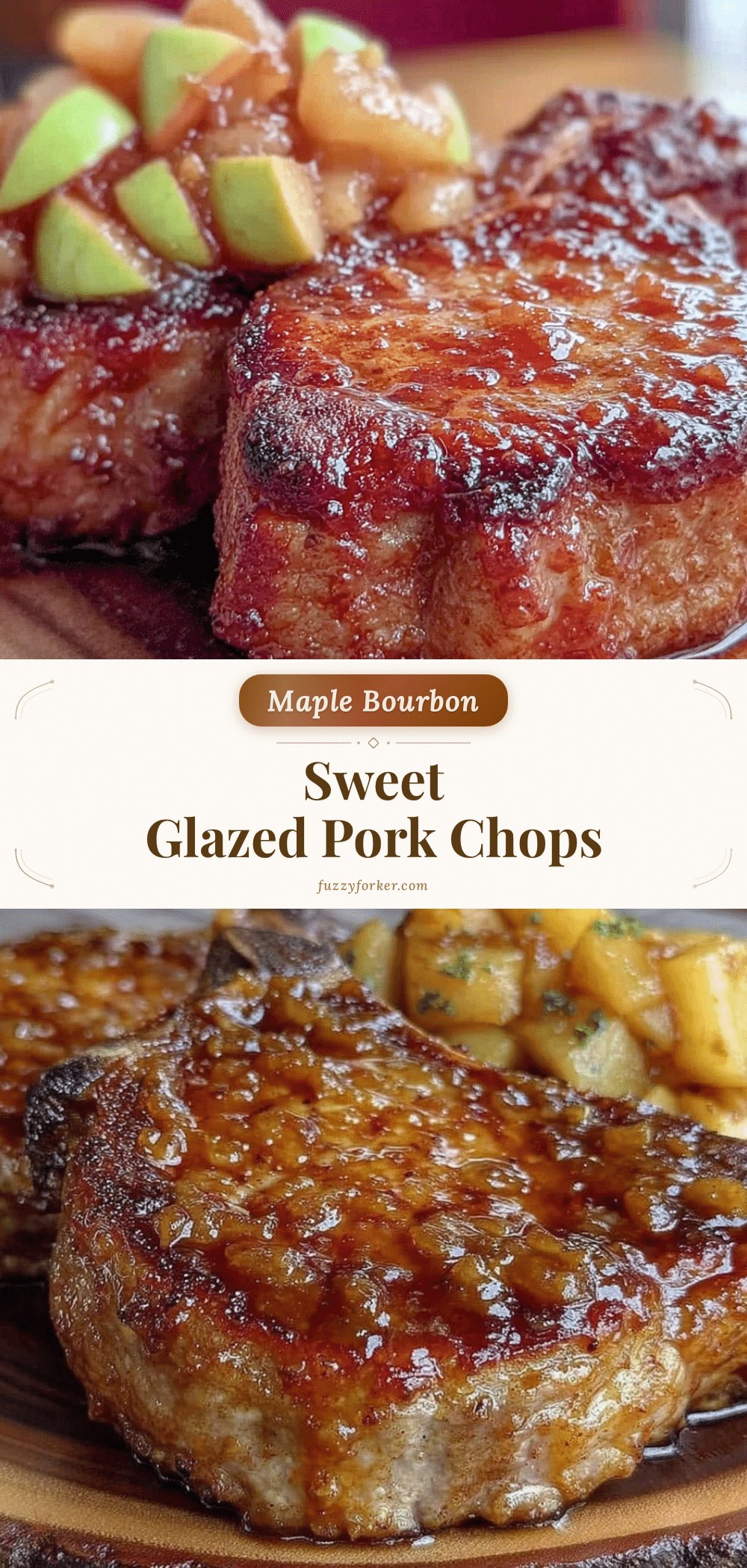 maple bourbon glazed pork chops recipe