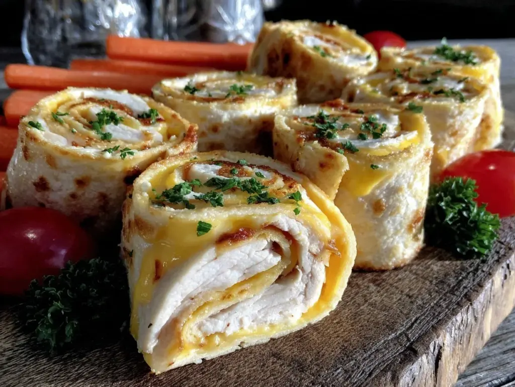 mini turkey and cheese roll-ups - featured image