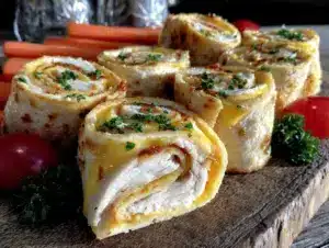 mini turkey and cheese roll-ups - featured image