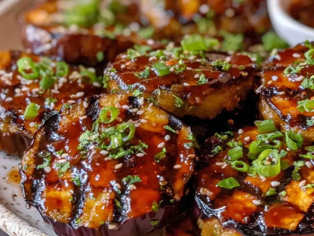 miso honey glazed grilled eggplant - featured image