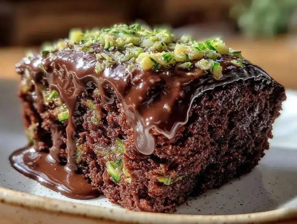 moist chocolate zucchini cake - featured image