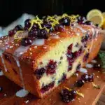moist fresh blueberry lemon pound cake - featured image