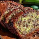 moist healthy chocolate chip zucchini bread - featured image