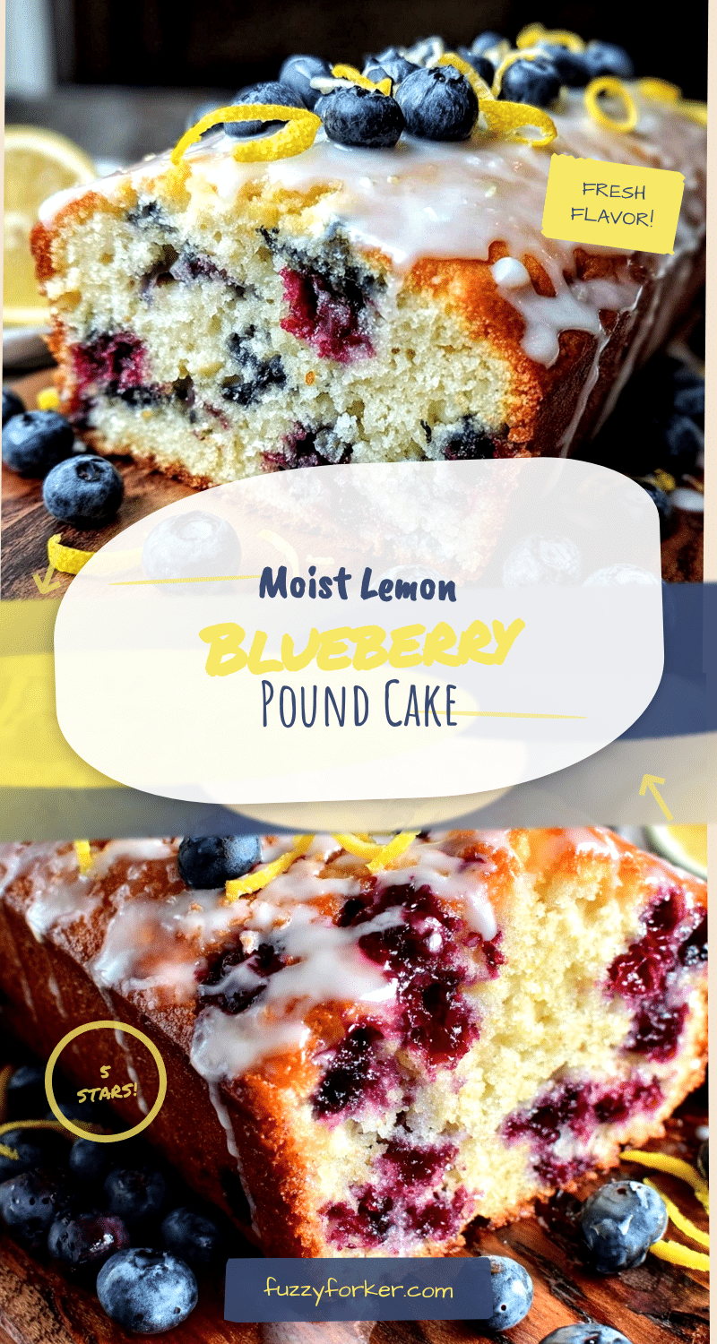 moist lemon blueberry pound cake loaf recipe