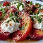 nectarine burrata caprese salad - featured image