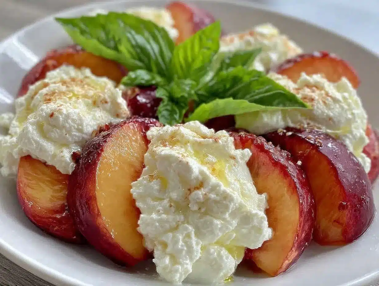 nectarine burrata caprese salad preparation steps