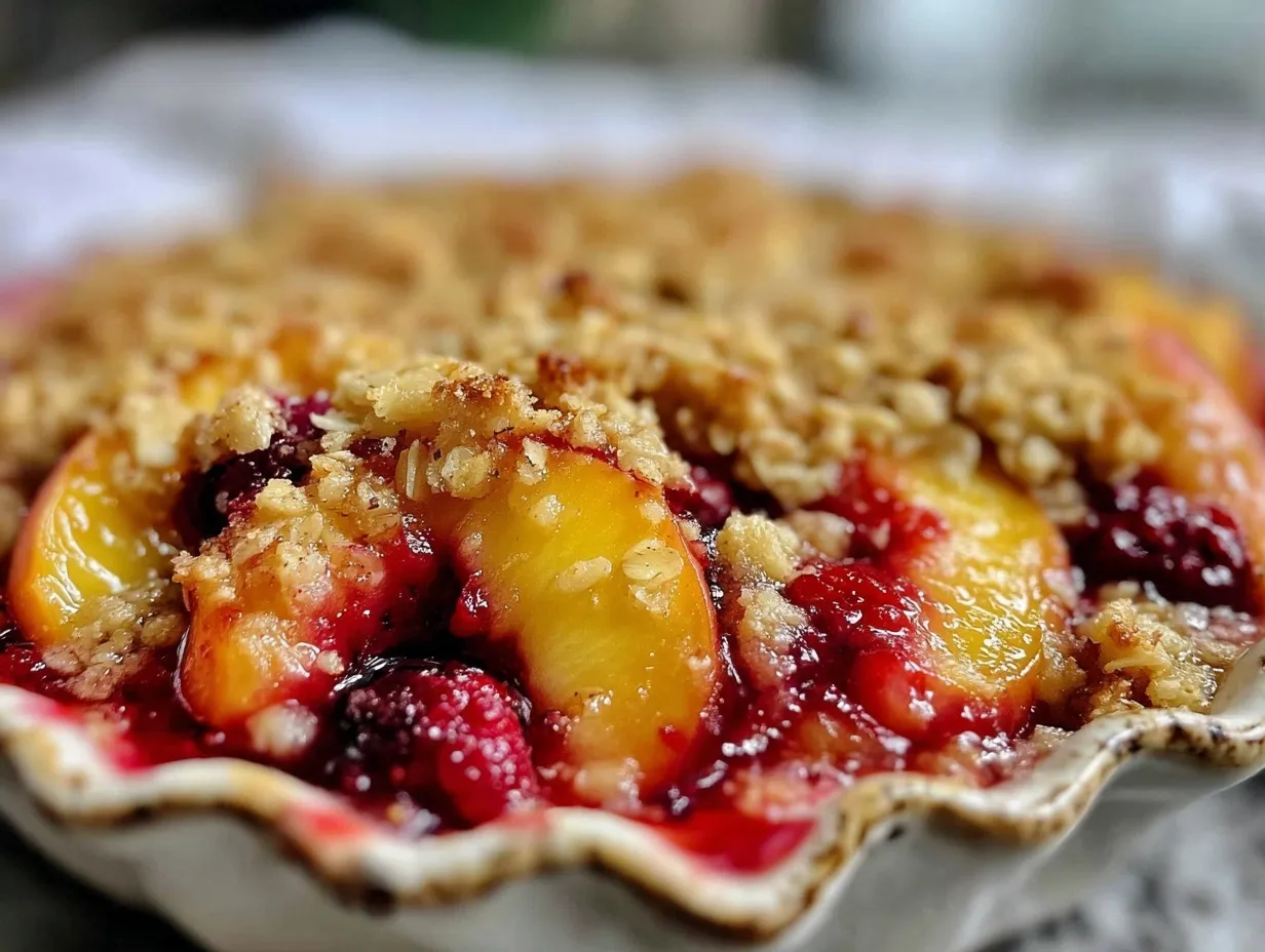 nectarine raspberry crumble recipe preparation steps