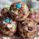 no-bake monster cookie energy bites - featured image