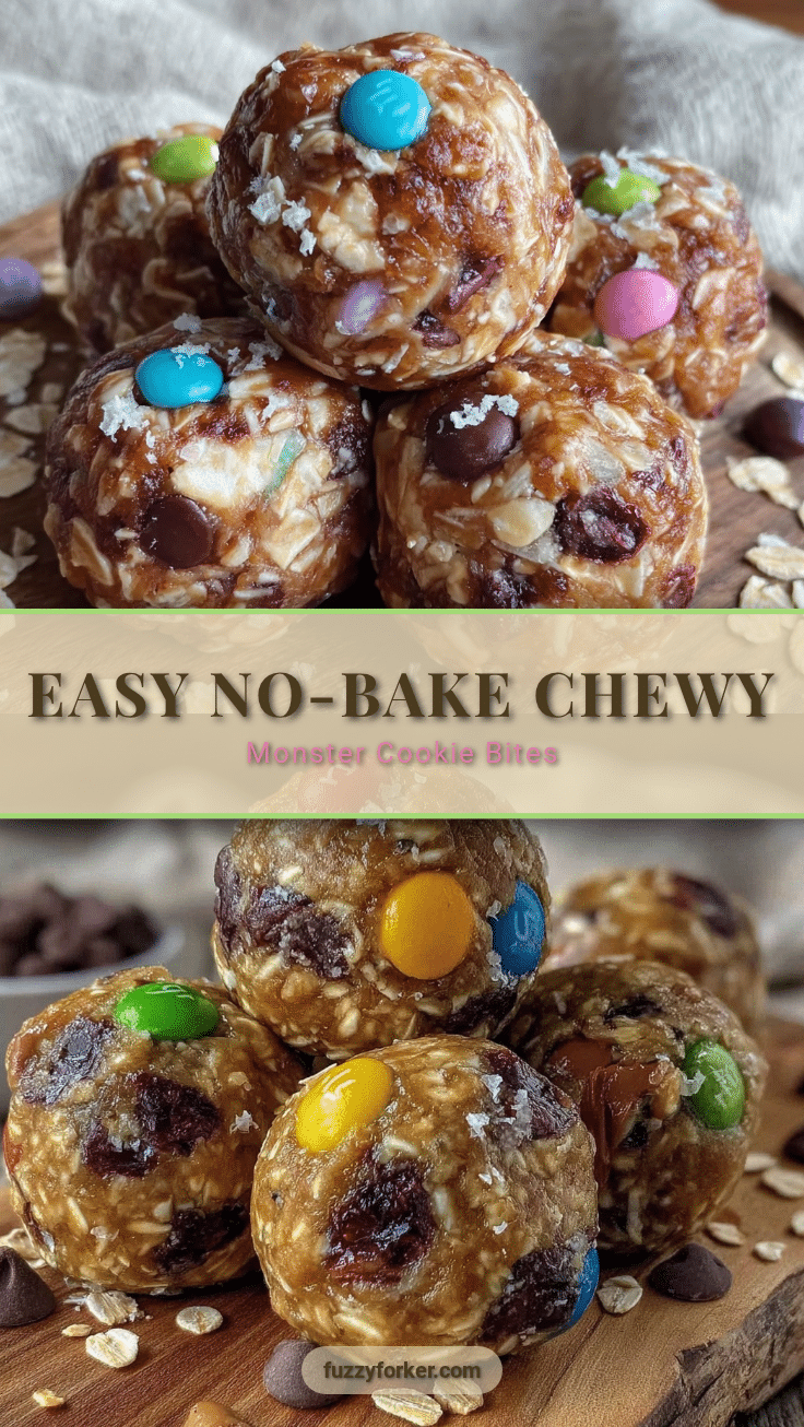 no-bake monster cookie energy bites recipe