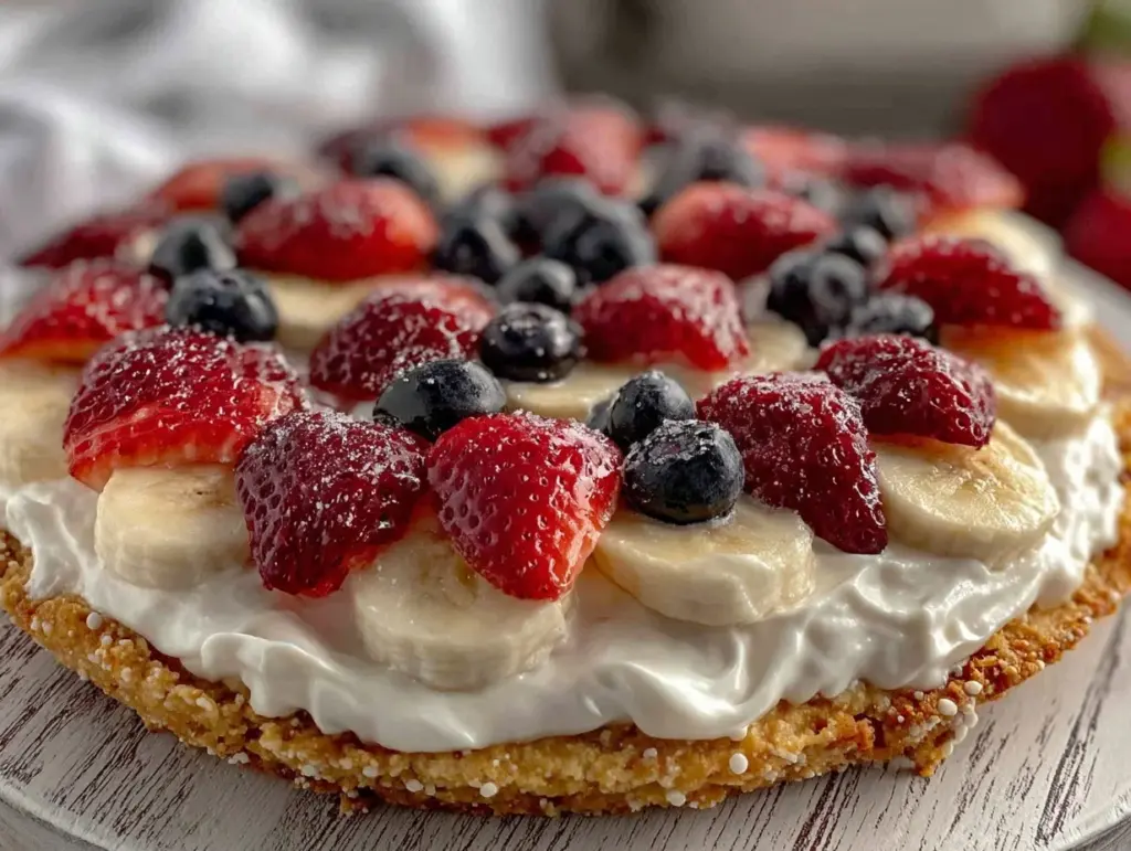patriotic fruit pizza - featured image
