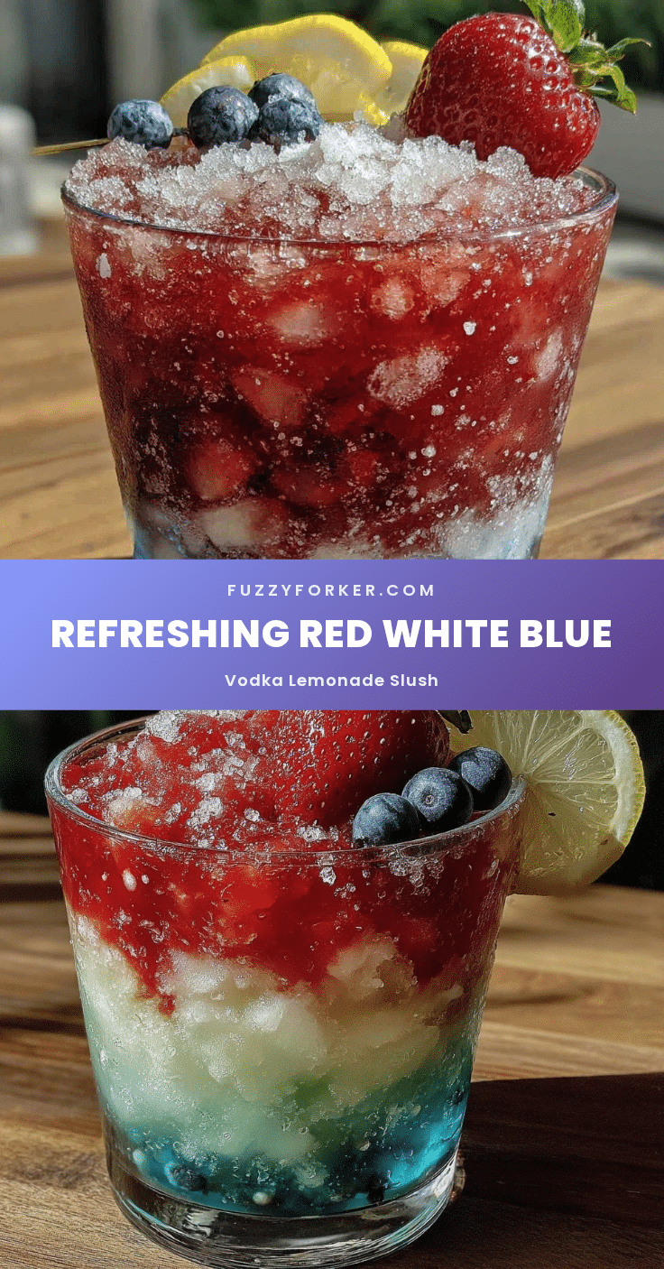 red white and blue vodka lemonade slush recipe