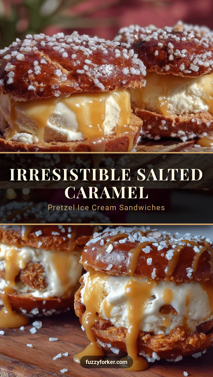 salted caramel pretzel ice cream sandwiches recipe