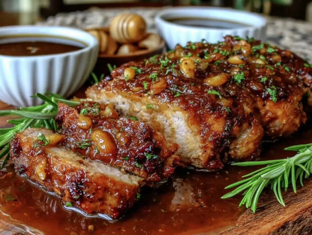 slow cooker honey garlic pork tenderloin - featured image