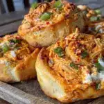 spicy buffalo chicken pinwheels - featured image